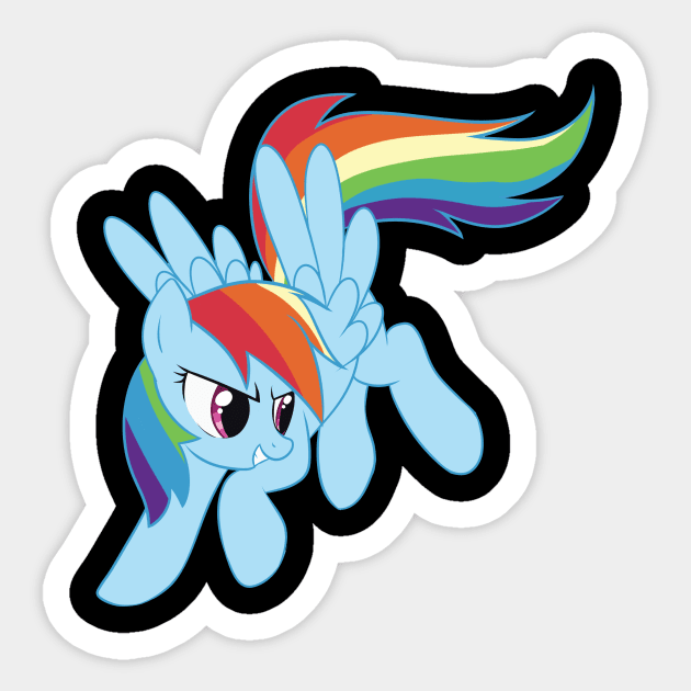 Loyal Rainbow Horse Sticker by NerdsDoingNerdyThings